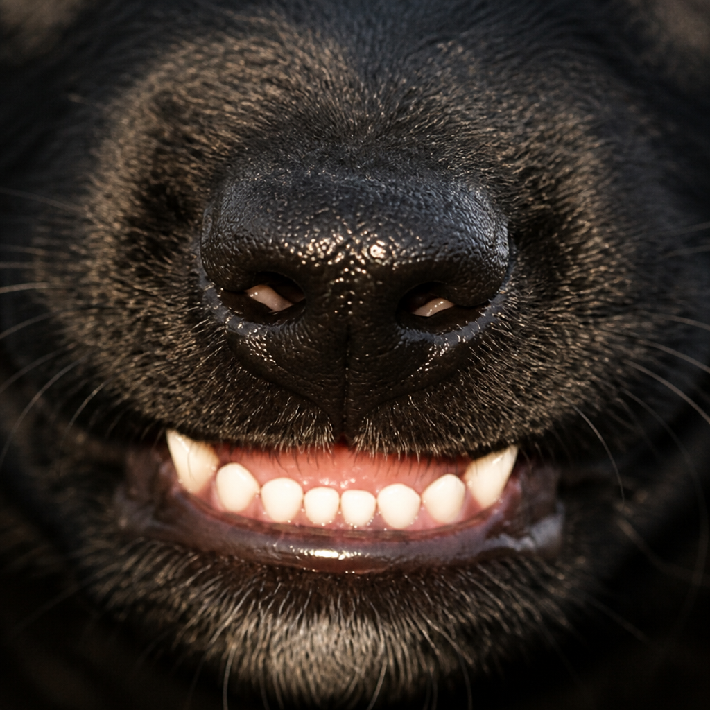 Abel teeth close-up